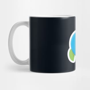 Cute Blue Rocket Ship Mug